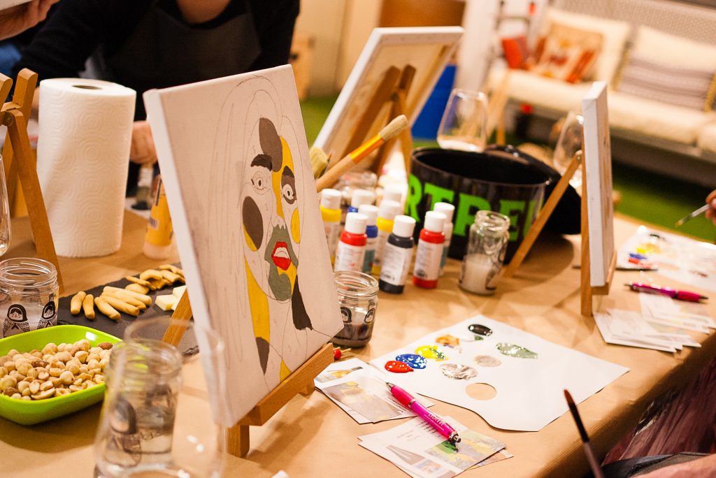 Paint and wine oficina cuadro